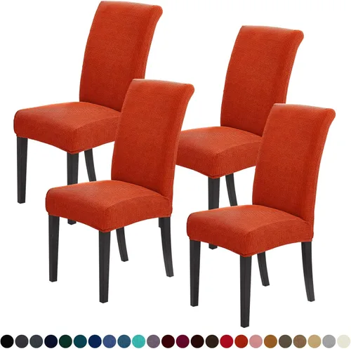 Miniatura 33 de Joccun Fundas para Sillas de Comedor Juego de 2, Fundas Elásticas para Sillas de Comedor Fundas para Sillas de Comedor Protector de Asiento, Funda