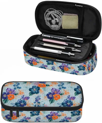 Miniatura 26 de Estuche organizador de lápices de alpaca, diseño de llama, hojas de animales, caja de papelería, caja de maquillaje, suministros escolares