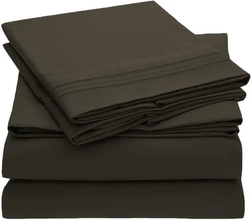 Miniatura 21 de Home Must Haves Juego de ropa de cama de lujo bordada de color liso 2000, extra suave, acogedor, bolsillo profundo de 12 pulgadas con fundas