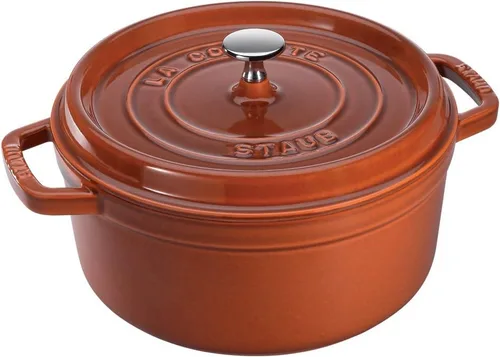 Miniatura 14 de STAUB Horno Holandés de Hierro Fundido 4 Cuartos Redondo, Fabricado en Francia, Sirve para 3-4, Blanco