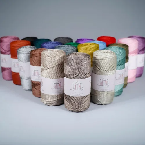 Miniatura 8 de Makromecity, 2 carretes de cordón de macramé de poliéster de 2 mm x 250 yardas (750 pies) de 2 mm de cordón de polipropileno para macramé, ideal