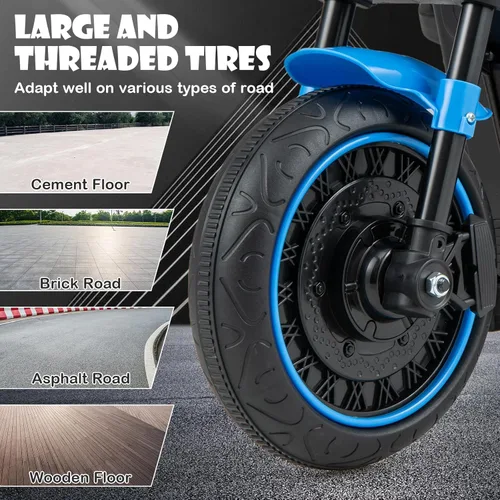 Miniatura 8 de Costzon Motocicleta para niños pequeños, motocicleta eléctrica alimentada por batería de 6 V con ruedas de entrenamiento desmontables, arranque