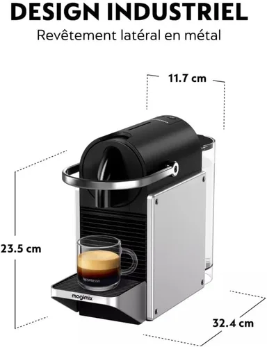 Miniatura 8 de De'Longhi Nespresso Pixie EN127.S, cafetera totalmente automática, cafetera de un botón con multifunción, juego de bienvenida incluido, diseño