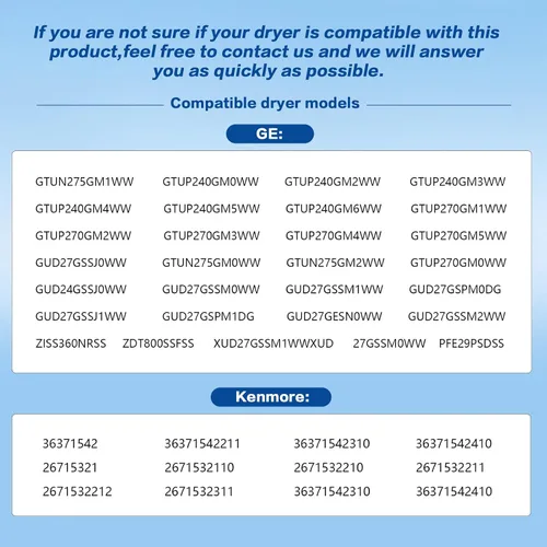 Miniatura 3 de WE25M74 GE Gas Dryer LP kit de conversión compatible con Kenmore GE Gas Dryer