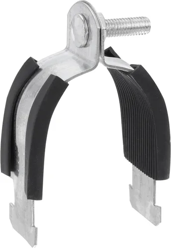 Miniatura 9 de uxcell Abrazadera de amortiguador de goma para tubo de 2 pulgadas, abrazadera de tubo de acero rígida para montar tubos PEX a canales de puntal