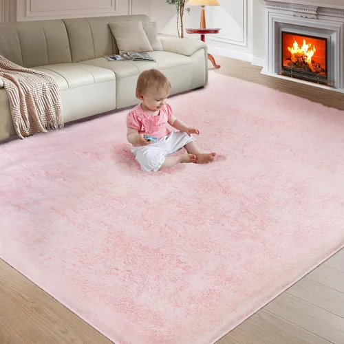 Miniatura 12 de Alfombra ultra suave para sala de estar, alfombra mullida de área 4X6 para dormitorio, alfombras modernas de pelo largo, alfombra suave