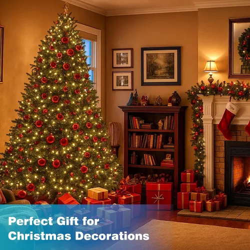 Miniatura 8 de Luces de Navidad de 400 LED de 131 pies, IP67 impermeables, luces Christmastree con 8 modos, control remoto, 3 temporizadores y función de memoria