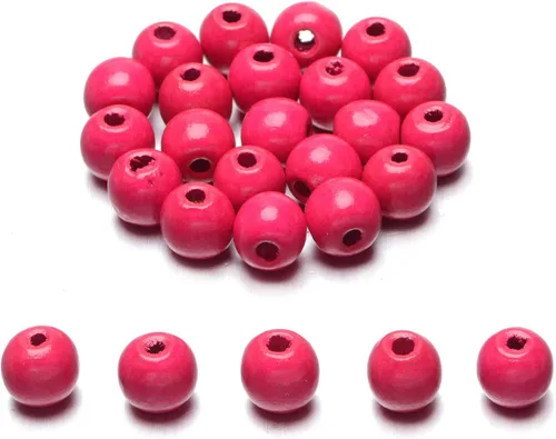 Miniatura 36 de AD Beads Cuentas de madera con espacio libre para manualidades, cuentas de madera con agujero grande surtidas para hacer collares, pulseras
