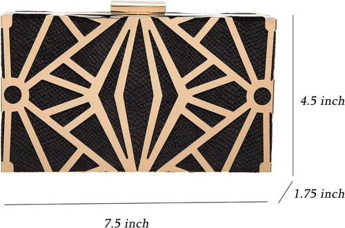 Miniatura 3 de CARIEDO Bolso de noche para mujer elegante bolso de mano de terciopelo exquisito metal hueco bolsos de graduación boda fiesta