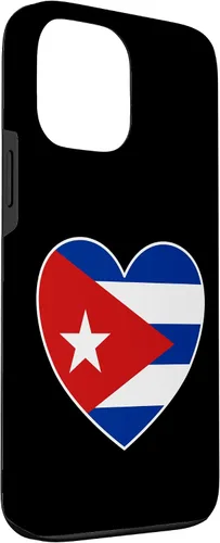 Miniatura 3 de iPhone 13 Pro Max I Heart Cuba - Divertida funda con bandera cubana
