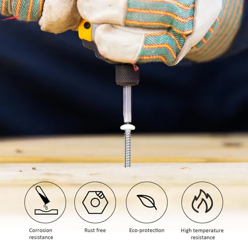 Miniatura 7 de White Head - 25 tornillos de madera Phillips de acero inoxidable #10 x 4, tornillos recubiertos blancos, tornillos de madera, tornillos de acero
