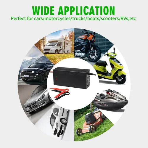 Miniatura 6 de Cargador de batería LifePO4 de 12V 10A 14.6V Cargador inteligente y mantenedor para baterías automotrices recargables LiFePO4 de litio y hierro