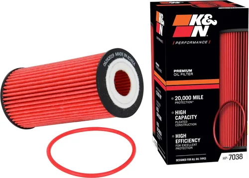 K&N Filtro de aceite premium: protección del motor de 20,000 millas, alta capacidad/alta eficiencia: compatible con AUDI/Porsche/Volkswagen