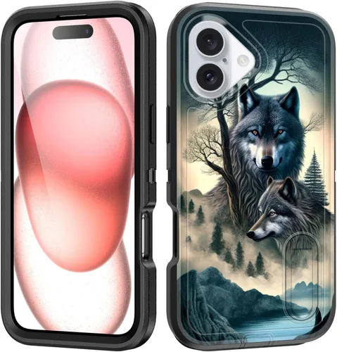 Miniatura 84 de Funda para iPhone Air con soporte integrado, a prueba de golpes, polvo y caídas, 3 capas, grado militar, funda protectora para iPhone Air de 6.5