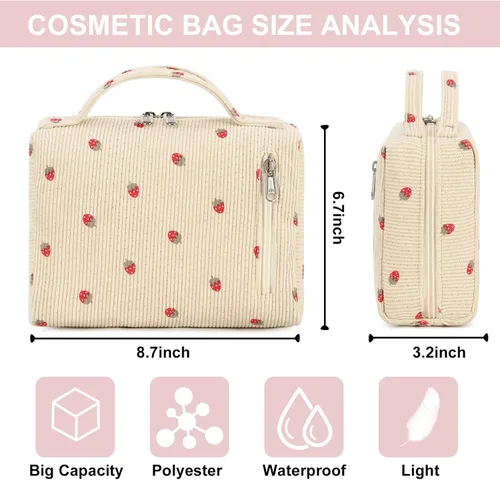 Miniatura 2 de Bluboon Bolsa de Maquillaje con Cremallera, Bolsa de Cosméticos Portátil y Organizadora de Viaje para Mujeres y Niñas