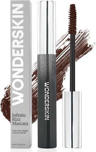 Miniatura 8 de Máscara Wonderskin Infinite Rizz - Máscara negra para volumen y longitud, de larga duración, a prueba de manchas y resistente al agua, maquillaje