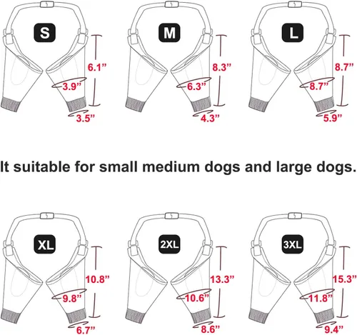 Miniatura 3 de HDKUW Protector de codo para perros para callos, traje de recuperación para patas delanteras, alternativa al collar de cono para perros para dejar