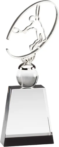 Miniatura 2 de SHOP AWARDS AND GIFTS Metal and Crystal Tennis Player Trophy Award, Figure Sports Tournament Prizes