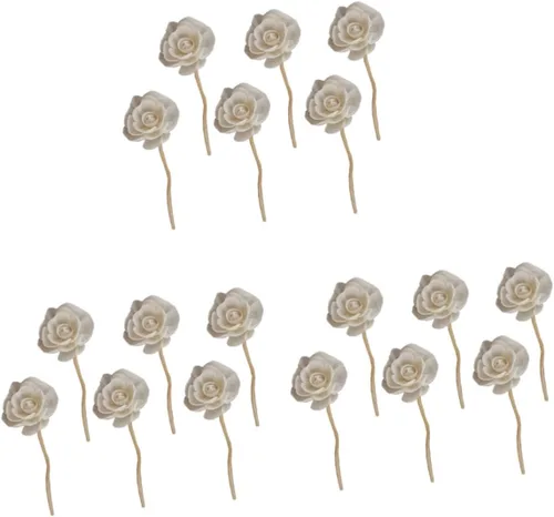 DECHOUS 18 piezas de ratán Sola Flower Reemplazo de varillas de ratán Reemplazar Cañas Difusor de Aceite Esencial Vines Flor Ratán Cañas Difusor de