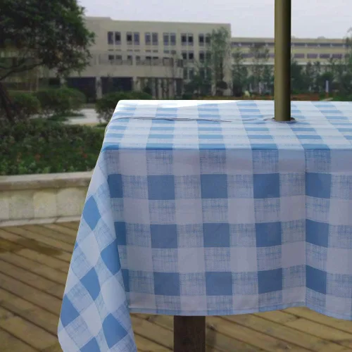 Miniatura 37 de Melaluxe - Mantel impermeable resistente a las manchas para exteriores con agujero para sombrillas y cremallera
