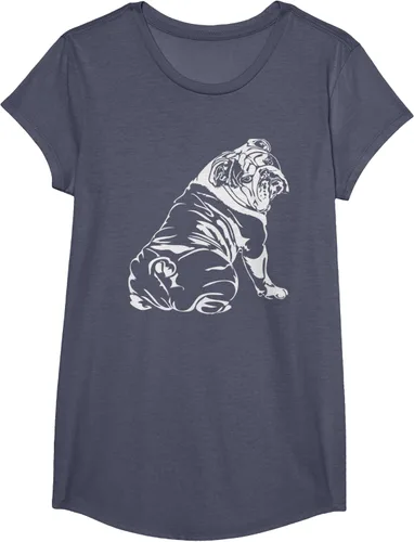 Miniatura 14 de Gracioso Bulldog Inglés playera perro Hund playera regalo, Azul (Heather blue)
