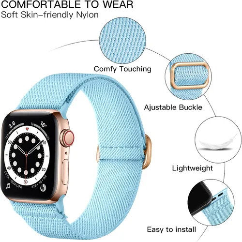 Miniatura 2 de Lerobo - Correa trenzada compatible con Apple Watch Series 11 10 9 8 7 46mm 45mm 41mm Ultra SE 3 2 1 49mm Series 6 5 4 3 44mm 40mm 38mm 42mm