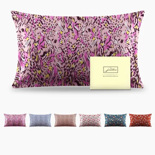 Miniatura 13 de Funda de almohada de seda para cabello y piel, suave, transpirable y sedosa 100% seda Queen, juego de 2, fundas de almohada de seda de morera