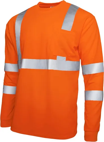 JORESTECH Camisa de seguridad de manga larga de alta visibilidad, cumple con ANSI/ISEA 107 Tipo R Clase 3, cinta reflectante, tela de pájaro con