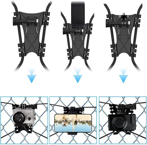 Miniatura 3 de Soporte de valla compatible con iPhone Mevo Start y otras cámaras de acción para softbol, tenis, béisbol, fútbol, red / cadena de enlace