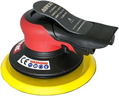 Miniatura 3 de AIRCAT 6700-6-336 Lijadora orbital de palma sin aspiradora de 3/16 pulgadas para uso profesional - Tecnología de silenciamiento avanzada - Agarre