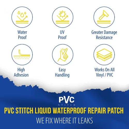 Miniatura 6 de PVC Stitch Parche líquido + cordón Parche impermeable líquido superior para: inflables de PVC y vinilo, barcos, balsas, kayaks, lanchas de remo