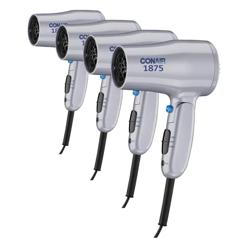 Miniatura 9 de Secador de pelo compacto Conair con mango plegable, secador de viaje de 1875 W con accesorios difusor y concentrador, 2 ajustes de calor y 2