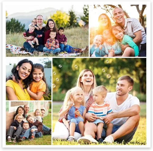 Miniatura 10 de CCWACPP Impresiones de collage en lienzo con tus fotos para familia, boda, bebé, mascota, perro, imagen en lienzo personalizada, foto personalizada
