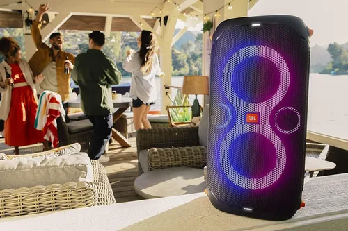 Miniatura 6 de JBL PartyBox 110 - Altavoz portátil para fiestas con luces integradas, sonido potente y graves profundos, color negro