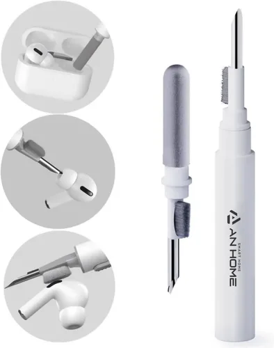 AnHome - Kit de limpieza para Airpods, herramienta de limpieza 3 en 1 para Airpods iPhone, funda para auriculares con cepillo suave, limpieza de