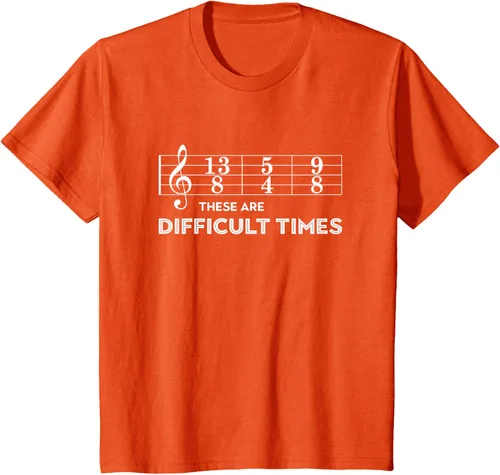 Miniatura 71 de Musician - Camiseta con texto en inglés "These are Difficult Times", talla S
