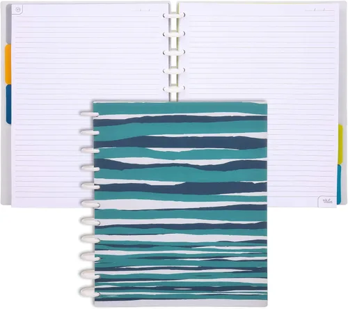 Miniatura 10 de Talia - Cuadernos de notas con tapas, planificador, personalizables, (Azul de Verano, Junior (5.5 pulgadas x 8.5 pulgadas)) Azul verano