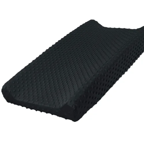 Owlowla Funda para cambiador, sábanas suaves de punto minky para cambiador para bebé niño y niña (negro)