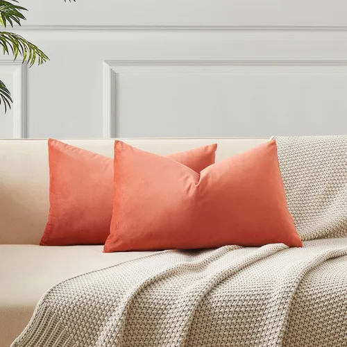 Miniatura 78 de Juspurbet - Juego de 2 fundas decorativas de terciopelo para cojines, fundas suaves para sofá, cama o sillón con cremallera oculta, para sala