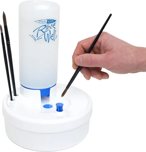 Masterson Limpiador de Pinceles con Enjuague de Agua Dulce para Limpiar Pinceles, Sistema de Limpieza para Pintura Acrílica, Acuarela y Pinturas a