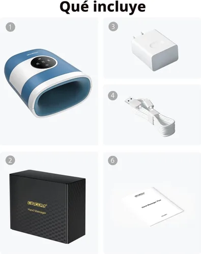 Miniatura 8 de CINCOM Masajeador de manos mejorado con calor y compresión para artritis y túnel carpiano, inalámbrico y recargable, regalos para mujeres Azul