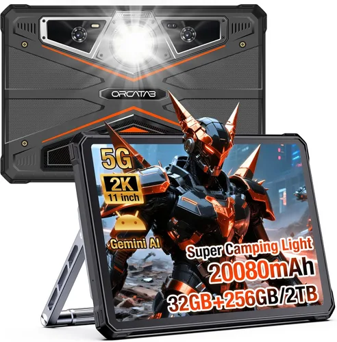 Miniatura 9 de WT1 Pro 2026 5G Tablet resistente Android 15, 2K 11" 120Hz 33W 20080mAh tableta impermeable, 32GB+256GB/2TB Tabletas al aire libre, 64MP+16MP+20MP
