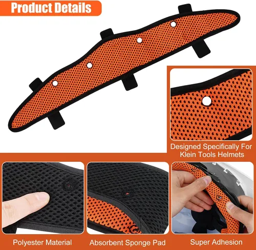 Miniatura 4 de BATVOX 9 unidades lavables y reutilizables para casco – Forro de algodón para casco de edredón