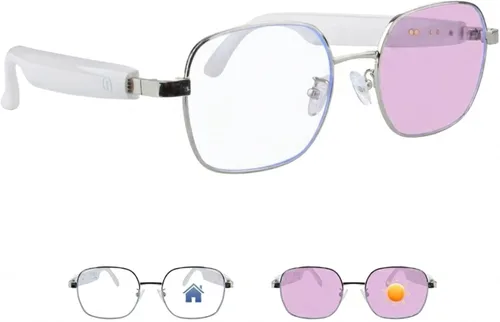 Miniatura 8 de Lentes inteligentes, gafas Bluetooth con luz azul, micrófono y altavoces integrados, música de oído abierto y llamadas manos libres, compatibilidad