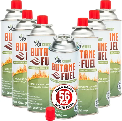 Miniatura 10 de Jo Chef Bote de combustible de butano, cilindro de butano, gas refinado puro para estufa de camping o soplete de crema Brulee 3 botes
