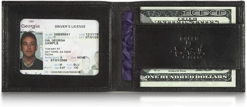 Tony Perotti Cartera de piel italiana ultrafina RFID para hombre, bolsillo frontal con clip para dinero con ranuras para tarjetas de crédito y