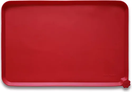 Miniatura 8 de Hoki Found - Bandeja de silicona para comederos de perros y gatos, tapetes impermeables para comida y agua, color cedro oscuro