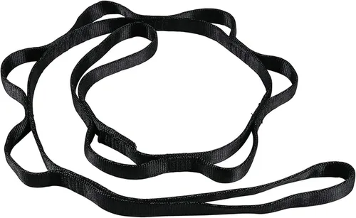 Miniatura 7 de 2 correas de escalada fuertes de 22 KN con cadena de margaritas de nailon, correa ajustable, longitud 110/150/70.9 in cinturón de yoga