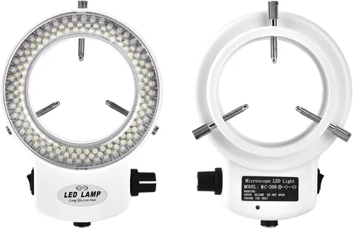 Miniatura 6 de Luz de microscopio LED 144 LED Brillo ajustable para cámara de microscopio estéreo (blanco)