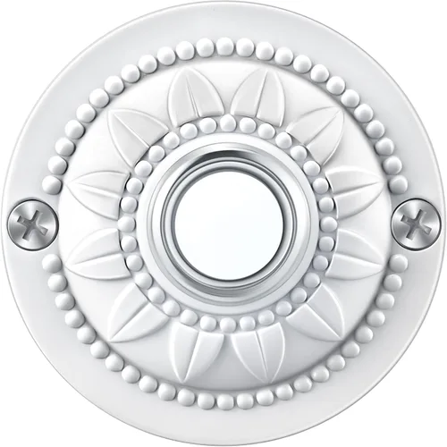 Miniatura 8 de Dreyoo Botón redondo de metal para timbre de puerta, botón de repuesto de botón de timbre LED iluminado con cable negro, timbre de puerta de hierro